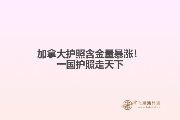 加拿大護照含金量暴漲！一國護照走天下