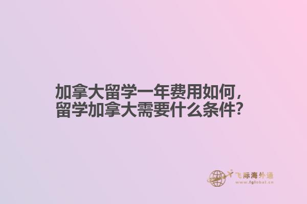 加拿大留學一年費用如何