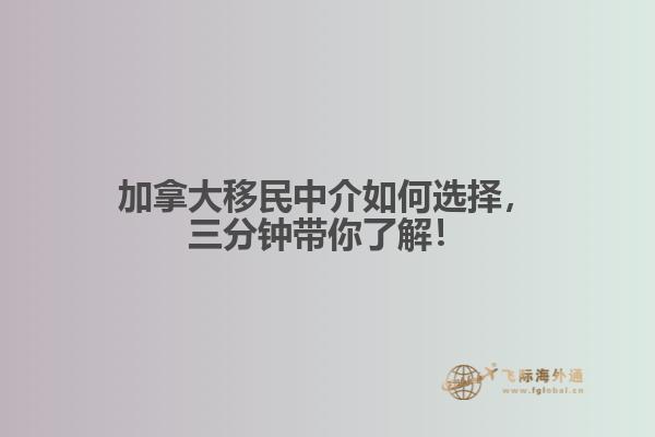 加拿大移民中介如何選擇，三分鐘帶你了解！