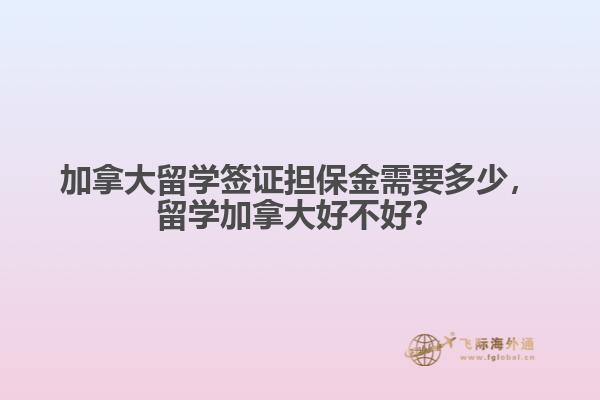 加拿大留學(xué)簽證擔(dān)保金需要多少，留學(xué)加拿大好不好？