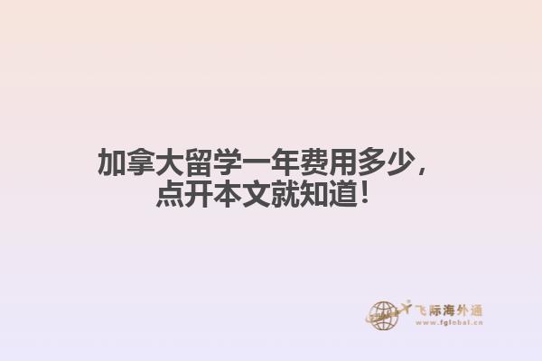 加拿大留學(xué)一年費(fèi)用多少，點(diǎn)開本文就知道！