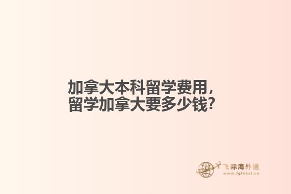 加拿大本科留學(xué)費(fèi)用，留學(xué)加拿大要多少錢？