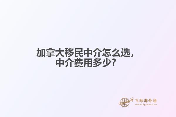 加拿大移民中介怎么選，中介費用多少？