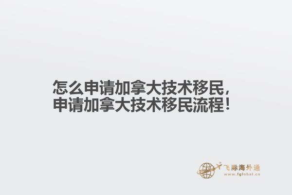 怎么申請加拿大技術(shù)移民，申請加拿大技術(shù)移民流程！