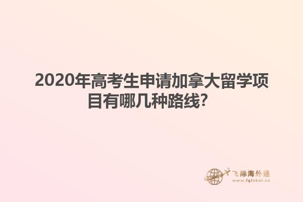 2020年高考生申請(qǐng)加拿大留學(xué)項(xiàng)目有哪幾種路線？