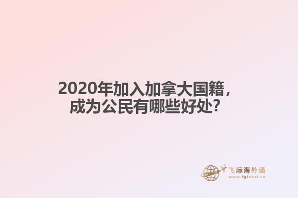 2020年加入加拿大國籍，成為公民有哪些好處？