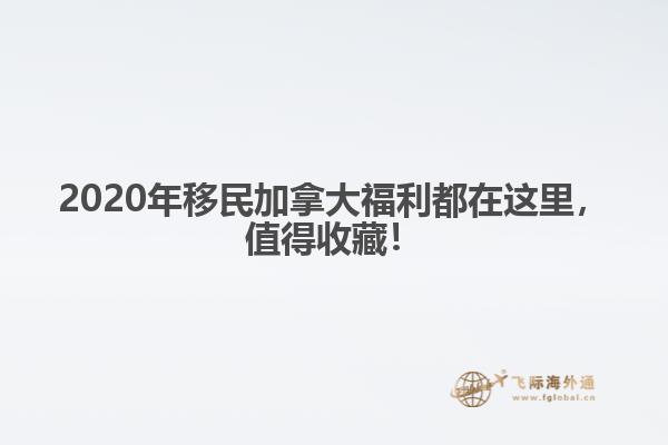 2020年移民加拿大福利都在這里，值得收藏！