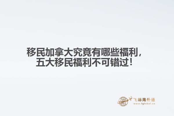 移民加拿大究竟有哪些福利，五大移民福利不可錯過！