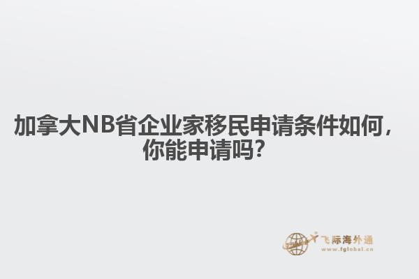 加拿大NB省企業(yè)家移民申請條件如何，你能申請嗎？