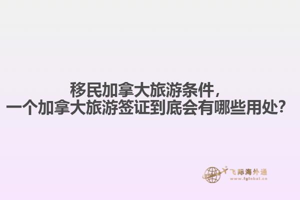 移民加拿大旅游條件，一個加拿大旅游簽證到底會有哪些用處？