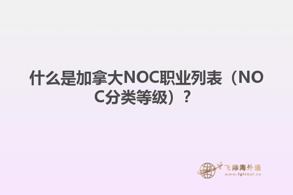 什么是加拿大NOC職業(yè)列表（NOC分類等級）？
