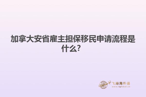 加拿大安省雇主擔(dān)保移民申請(qǐng)流程是什么？