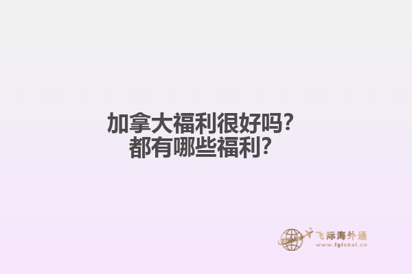 加拿大福利很好嗎？都有哪些福利？