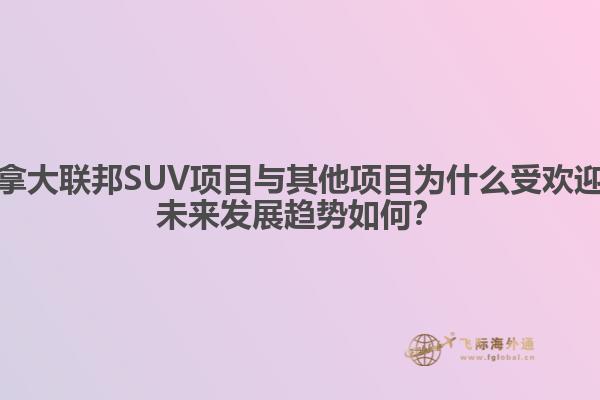 加拿大聯(lián)邦SUV項目與其他項目為什么受歡迎？未來發(fā)展趨勢如何？