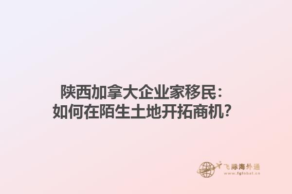 陜西加拿大企業(yè)家移民：如何在陌生土地開拓商機(jī)？