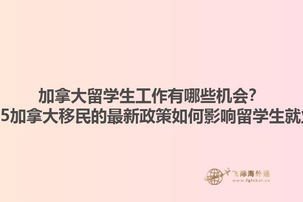 加拿大留學(xué)生工作有哪些機會？2025加拿大移民的最新政策如何影響留學(xué)生就業(yè)？1.jpg