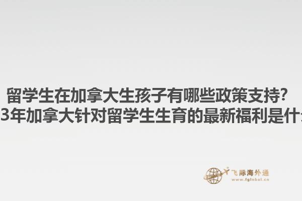 留學(xué)生在加拿大生孩子有哪些政策支持？2023年加拿大針對留學(xué)生生育的最新福利是什么？1.jpg