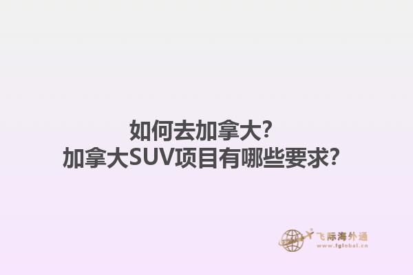 如何去加拿大？加拿大SUV項(xiàng)目有哪些要求？
