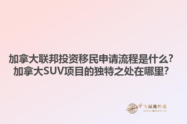 加拿大聯(lián)邦投資移民申請流程是什么？加拿大SUV項目的獨特之處在哪里？1.jpg