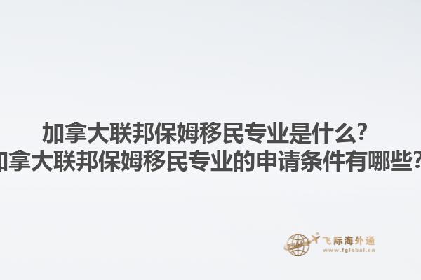 加拿大聯(lián)邦保姆移民專業(yè)是什么？加拿大聯(lián)邦保姆移民專業(yè)的申請條件有哪些？