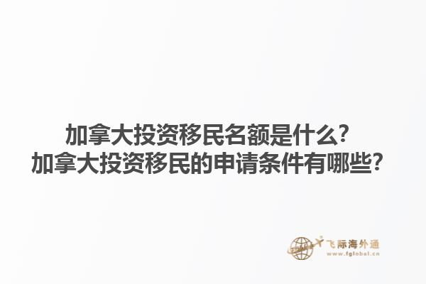 加拿大投資移民名額是什么？加拿大投資移民的申請(qǐng)條件有哪些？1.jpg