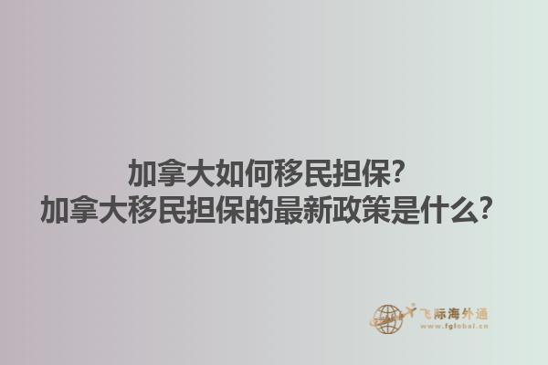 加拿大如何移民擔(dān)保？加拿大移民擔(dān)保的最新政策是什么？1.jpg