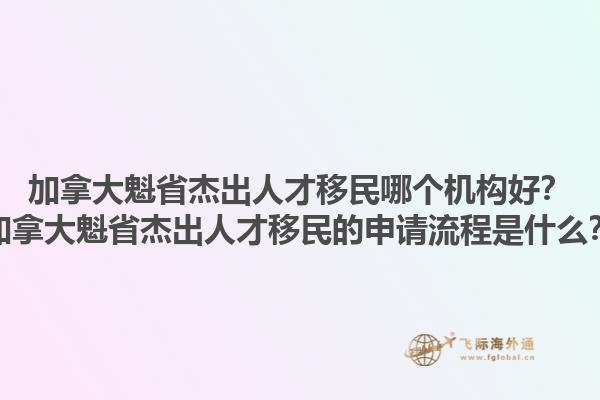 加拿大魁省杰出人才移民哪個(gè)機(jī)構(gòu)好？加拿大魁省杰出人才移民的申請(qǐng)流程是什么？