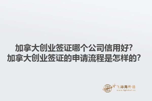 加拿大創(chuàng)業(yè)簽證哪個公司信用好？加拿大創(chuàng)業(yè)簽證的申請流程是怎樣的？1.jpg