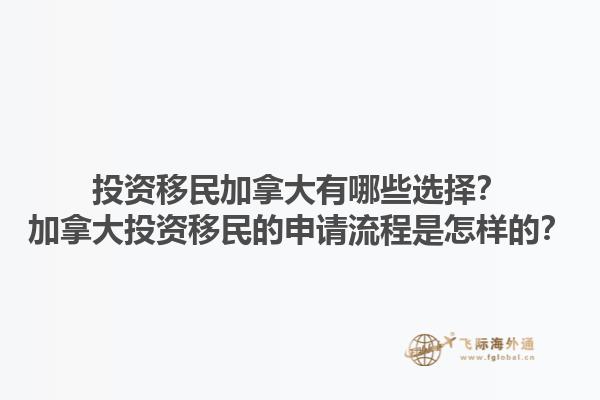 投資移民加拿大有哪些選擇？加拿大投資移民的申請(qǐng)流程是怎樣的？1.jpg