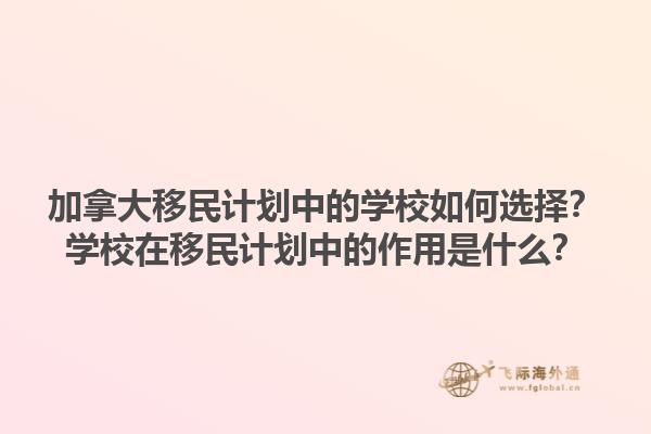 加拿大移民計劃中的學(xué)校如何選擇？學(xué)校在移民計劃中的作用是什么？1.jpg