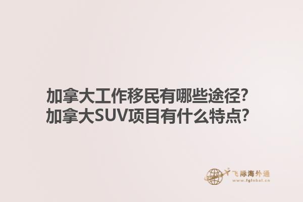 加拿大工作移民有哪些途徑？加拿大SUV項(xiàng)目有什么特點(diǎn)？1.jpg