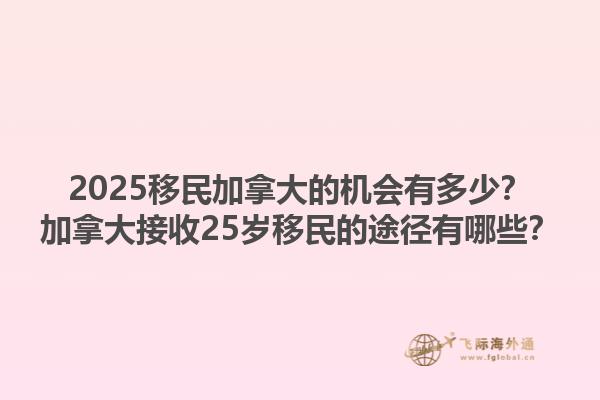 2025移民加拿大的機(jī)會(huì)有多少？加拿大接收25歲移民的途徑有哪些？1.jpg