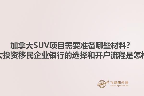 加拿大SUV項(xiàng)目需要準(zhǔn)備哪些材料？加拿大投資移民企業(yè)銀行的選擇和開戶流程是怎樣的？1.jpg