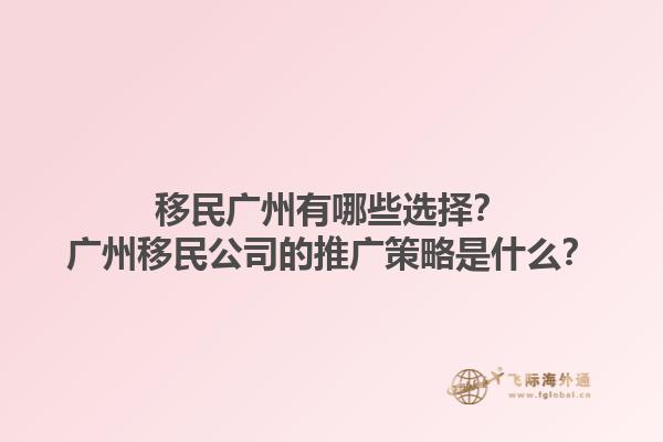移民廣州有哪些選擇？廣州移民公司的推廣策略是什么？1.jpg