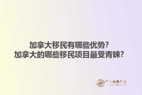 加拿大移民有哪些優(yōu)勢？加拿大的哪些移民項目最受青睞？1.jpg