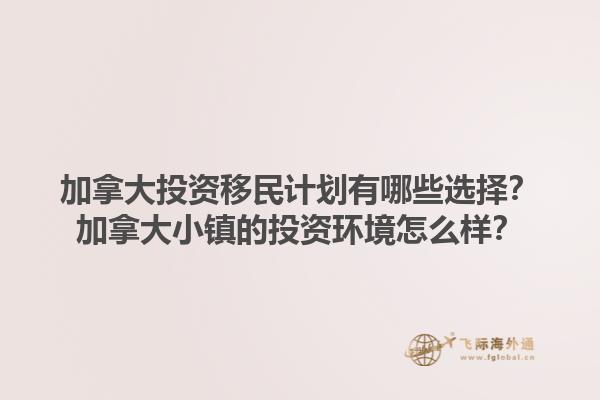 加拿大投資移民計劃有哪些選擇？加拿大小鎮(zhèn)的投資環(huán)境怎么樣？1.jpg