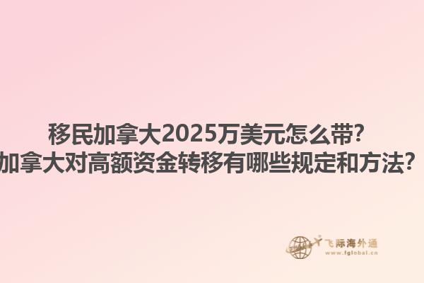 移民加拿大2025萬美元怎么帶？加拿大對(duì)高額資金轉(zhuǎn)移有哪些規(guī)定和方法？1.jpg