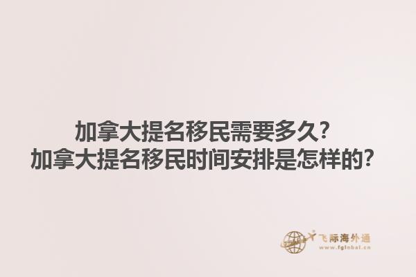 加拿大提名移民需要多久？加拿大提名移民時(shí)間安排是怎樣的？1.jpg