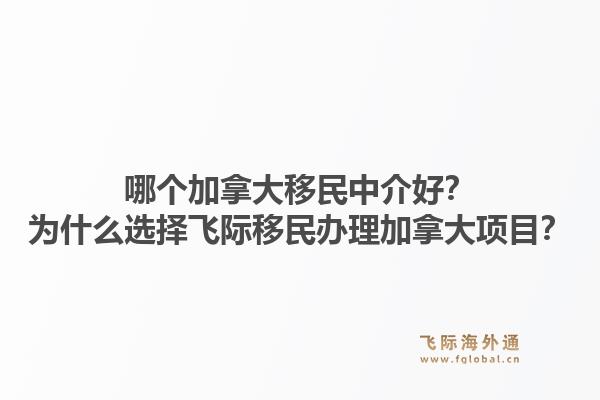 哪個(gè)加拿大移民中介好？為什么選擇飛際移民辦理加拿大項(xiàng)目？