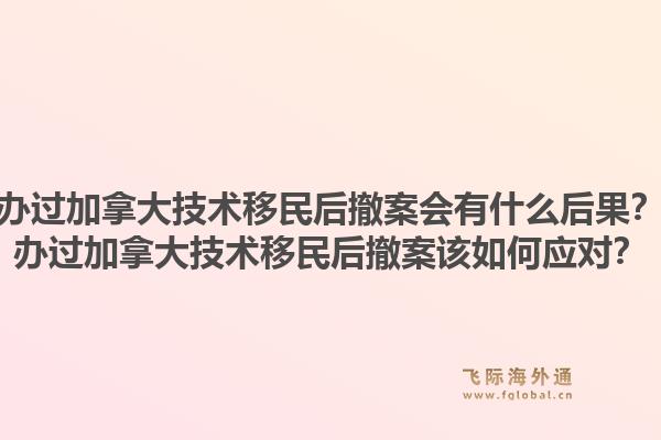 辦過加拿大技術(shù)移民后撤案會有什么后果？辦過加拿大技術(shù)移民后撤案該如何應(yīng)對？1.jpg
