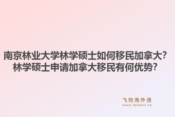 南京林業(yè)大學(xué)林學(xué)碩士如何移民加拿大？林學(xué)碩士申請(qǐng)加拿大移民有何優(yōu)勢(shì)？1.jpg
