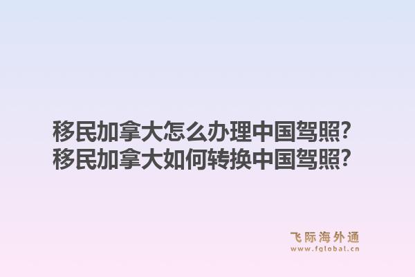 移民加拿大怎么辦理中國(guó)駕照？移民加拿大如何轉(zhuǎn)換中國(guó)駕照？1.jpg