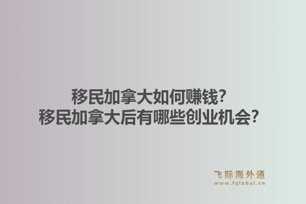移民加拿大如何賺錢(qián)？移民加拿大后有哪些創(chuàng)業(yè)機(jī)會(huì)？1.jpg