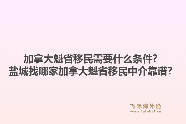 加拿大魁省移民需要什么條件？鹽城找哪家加拿大魁省移民中介靠譜？