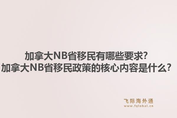加拿大NB省移民有哪些要求？加拿大NB省移民政策的核心內(nèi)容是什么？