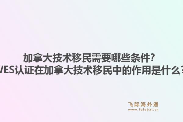 加拿大技術移民需要哪些條件？WES認證在加拿大技術移民中的作用是什么？1.jpg