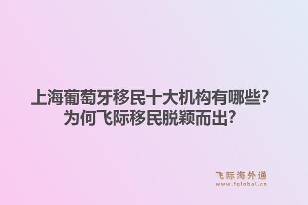 上海葡萄牙移民十大機(jī)構(gòu)有哪些？為何飛際移民脫穎而出？1.jpg