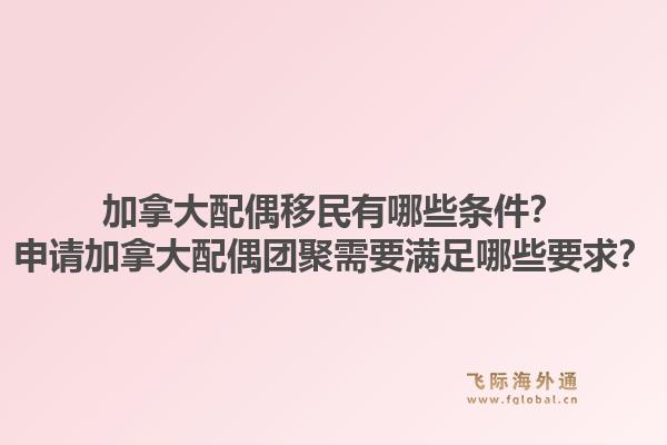 加拿大配偶移民有哪些條件？申請加拿大配偶團聚需要滿足哪些要求？1.jpg