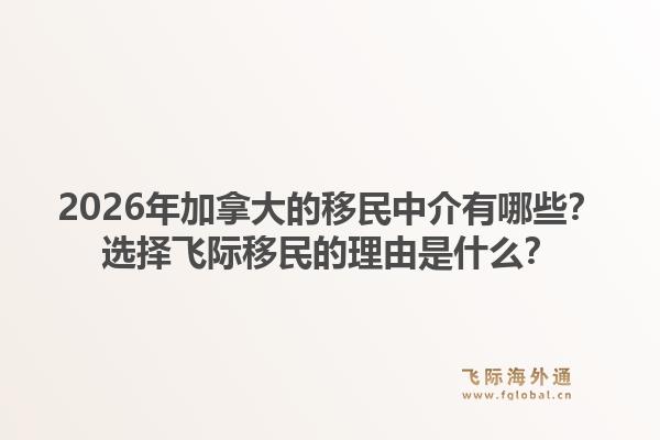 2026年加拿大的移民中介有哪些？選擇飛際移民的理由是什么？1.jpg